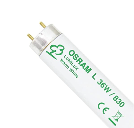 OSRAM L36W/830 T8 TUBE - Fluorescent T8 tube with warm white light and reliable performance for comfortable indoor lighting